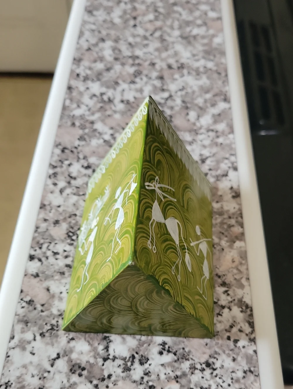 Warli Art Triangle Pencil Pen Holder With